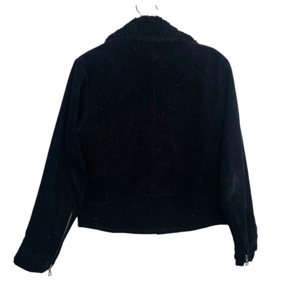 Dries Van Noten Black‎ Corduroy Shearling Moto Jacket - Picture 5 of 6
